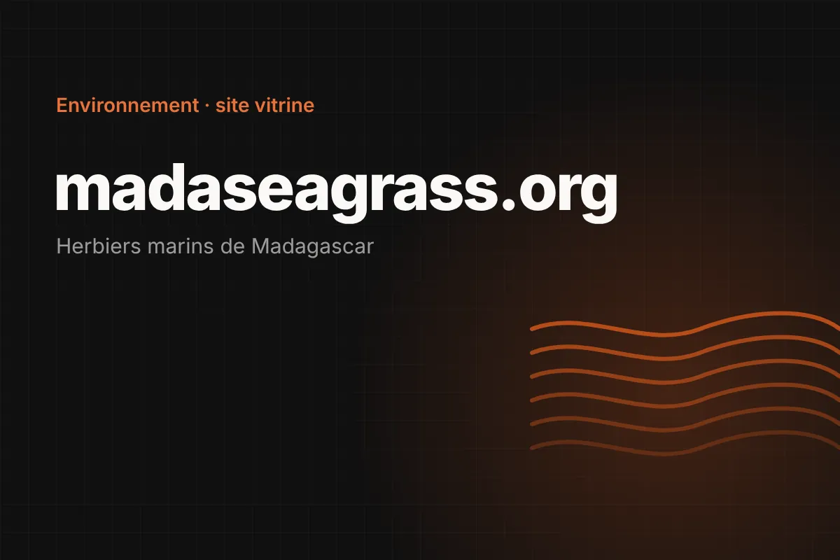 madaseagrass.org : site vitrine dédié aux herbiers marins de Madagascar, réalisé par AR Studio