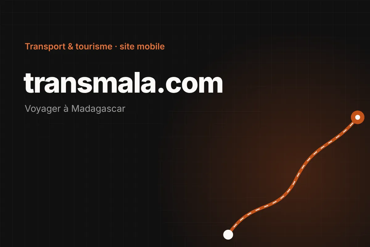 transmala.com : site d'une agence de transport et de tourisme à Madagascar, réalisé par AR Studio